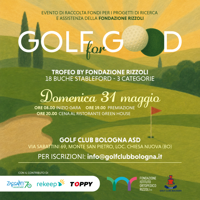 GOLF for GOOD 2026: torna il torneo solidale della Fondazione Rizzoli